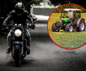 Motocyklista zderzył się z ciągnikiem. 21-latek zginął na miejscu