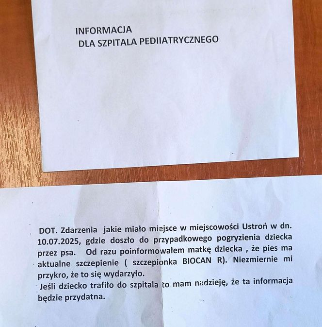 Pogryziony Franek potrzebuje pomocy. Policja szuka właściciela psa. Do szpitala dotarła anonimowa wiadomość