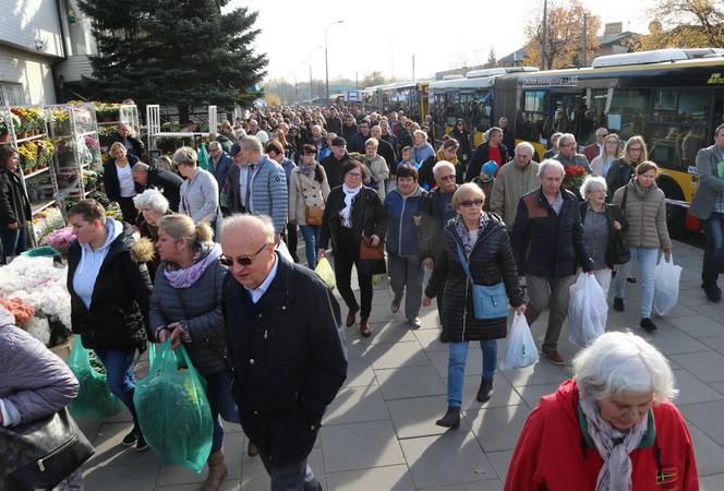 Tłumy korki na Cmentarzu Północnym