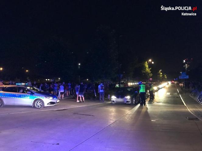Szybkie samochody stanęły do nielegalnego wyścigu w Katowicach. Interweniowała policja [ZDJĘCIA, WIDEO]