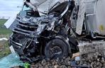 Śmiertelny wypadek pod Malborkiem! Dwie osoby zginęły w potwornym zderzeniu ciężarówek [ZDJĘCIA].