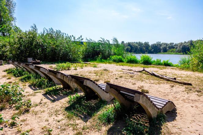 Plaża przy Moście Północnym – panorama rzeki