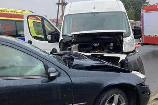 Wypadek w Skórcu. Cztery osoby przewieziono do szpitala