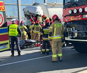 Na trasie S2 w rejonie Ursusa doszło do poważnego wypadku