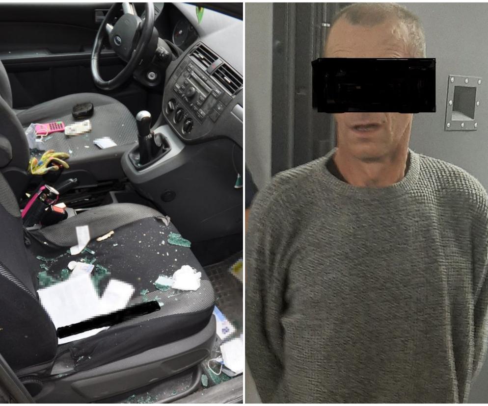 Lubelskie: Wybił młotkiem szyby w autach, ukradł radio i portfele. 44-latek został zatrzymany