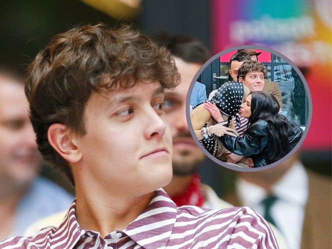 Oskar Cyms między Dodą a Roxie na konferencji Polsatu