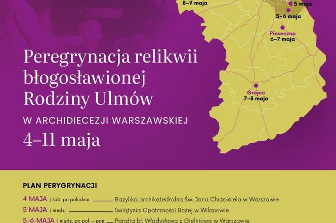 Peregrynacja relikwii błogosławionej Rodziny Ulmów