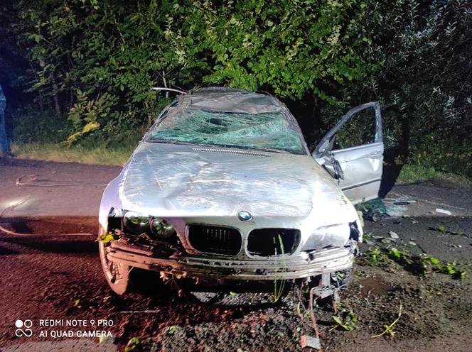 Podkarpackie. BMW wypadło z drogi [ZDJĘCIA]
