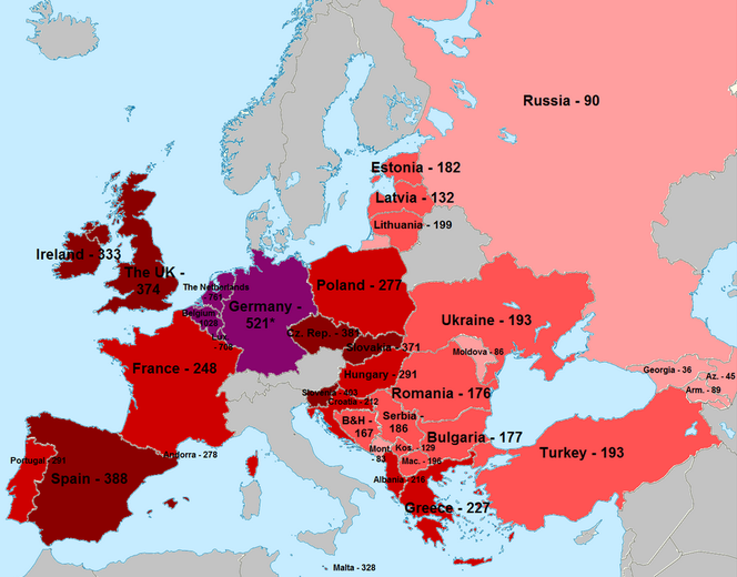 Ile piw kupisz za minimalną płacę? Zobacz mapę krajów całej Europy