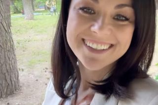 M jak miłość. Kinga (Katarzyna Cichopek) na planie