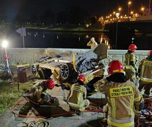 Wypadek na Moście Dębnickim. Auto prowadził Patryk P.