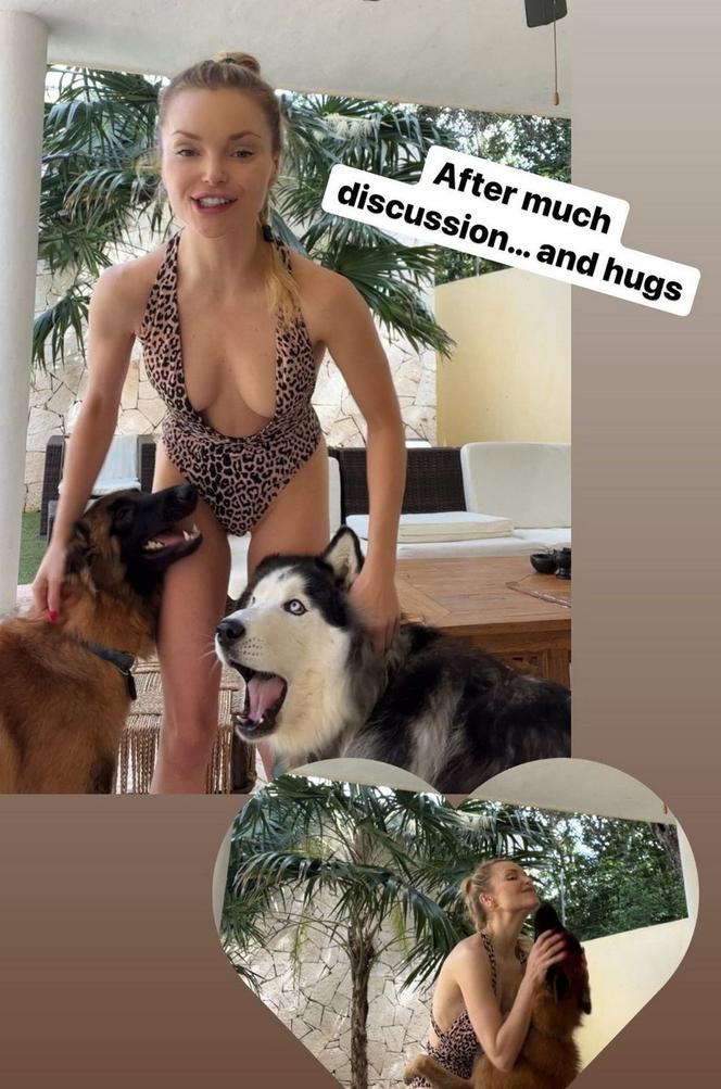 Iza Miko i jej psy