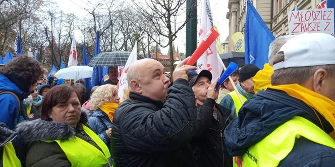 Wielki protest hutników w Krakowie