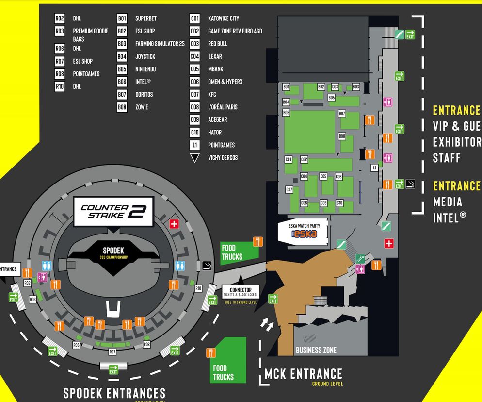 Mapa stoisk IEM Expo Katowice 2025