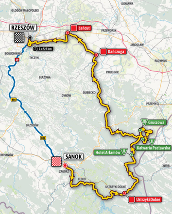 Trzeci etap Tour de Pologne 2021 - mapa