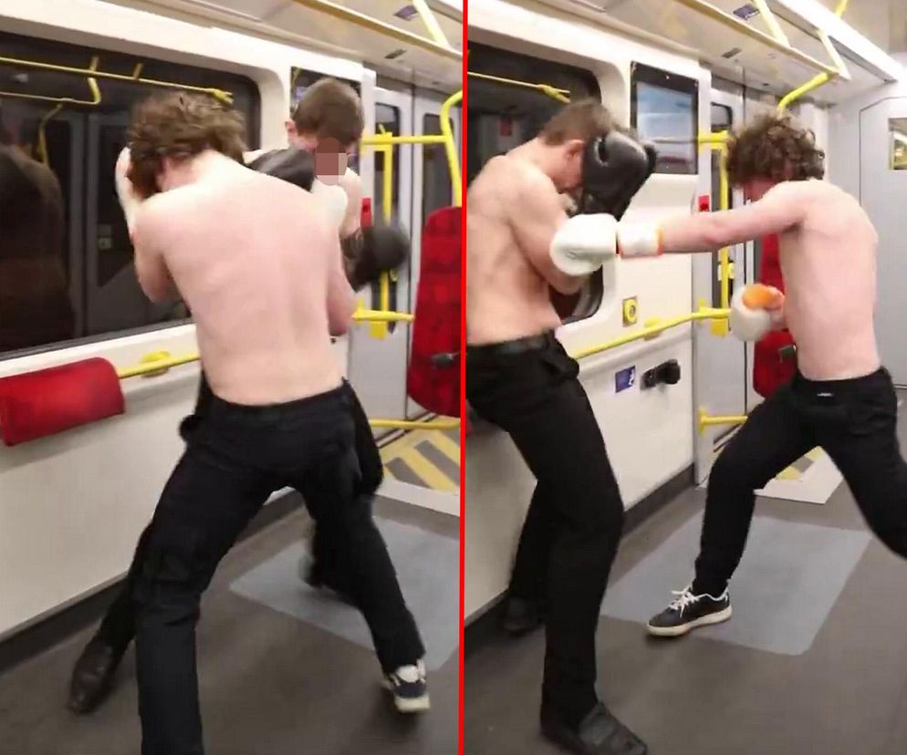 Nielegalna walka w metrze w Warszawie. Szokujące sceny w pociągu! 