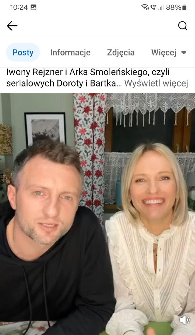 M jak miłość live na Instagramie. Iwona Rejzner, Arkadiusz Smoleński 