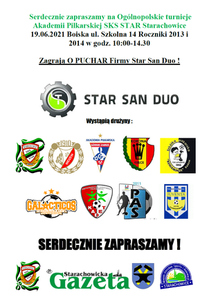 Piłkarski turniej Akademii Piłkarskiej SKS Star Starachowice