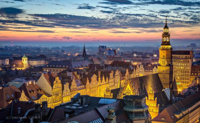 Widok na rynek wrocławski z Mostku Pokutnic