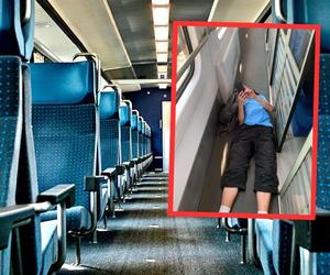 Nie mógł usiąść, więc się położył. Niecodzienna scena w pociągu PKP Intercity