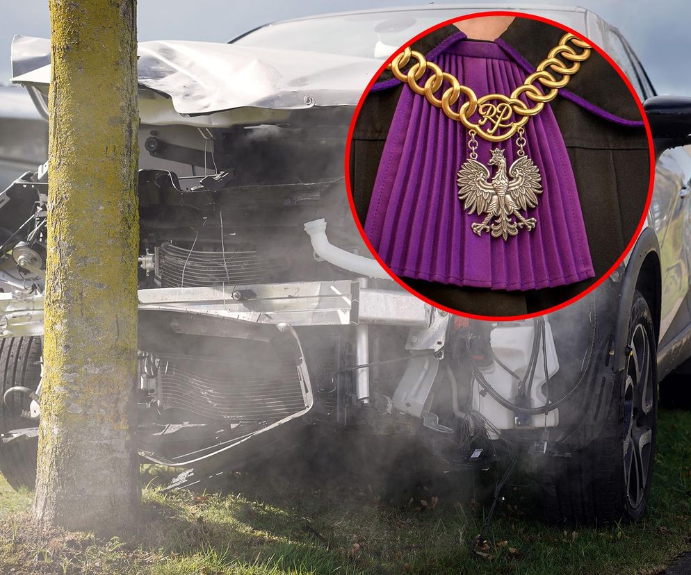 Warszawski sędzia miał rozbić auto na drzewie i uciec. Był kompletnie pijany. Szokujące tłumaczenie