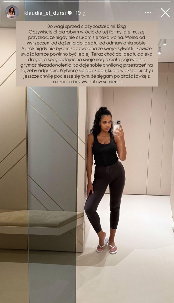 Klaudia El Dursi o powrocie do wagi sprzed ciąży