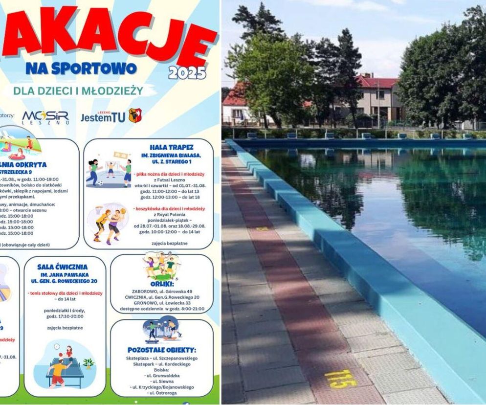 Wakacje na sportowo w Lesznie. Sprawdź, co przygotował MOSiR latem 2025