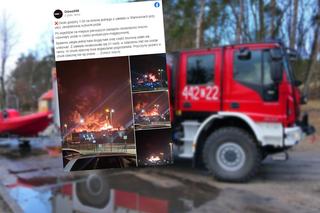 Wielki pożar w Stanowicach. Spłonęła hala magazynowa