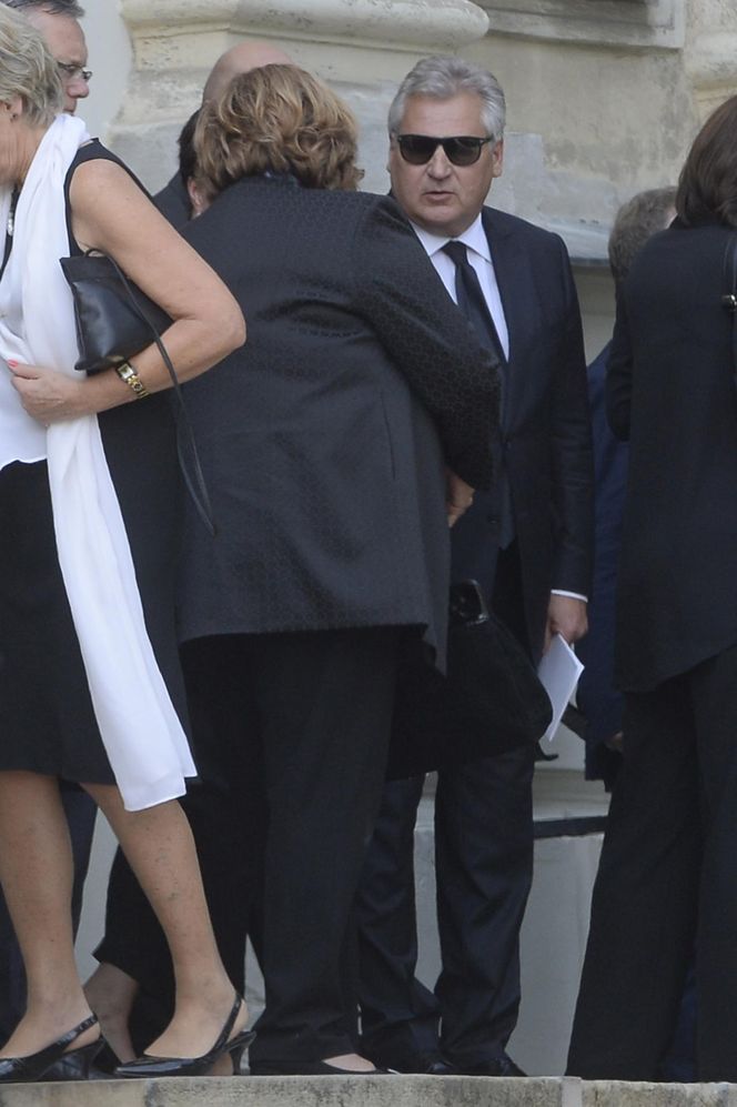 Aleksander Kwaśniewski i Anna Komorowska na pogrzebie Kulczyka 