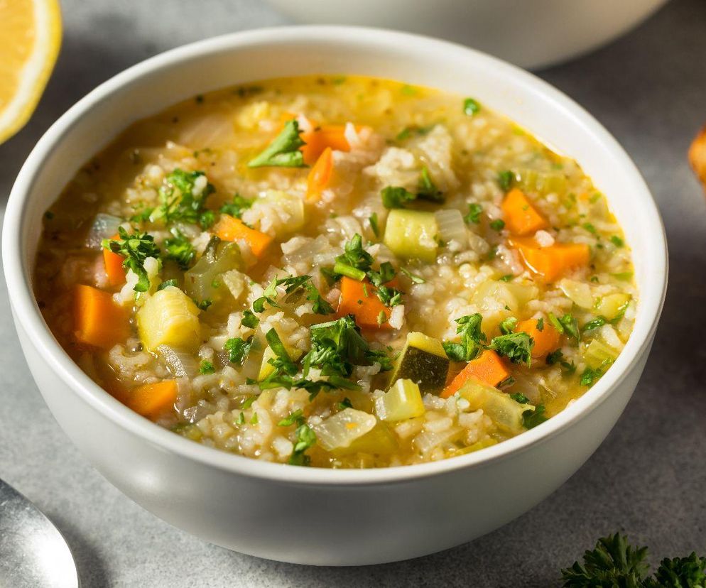 zupa ryżowa z warzywami