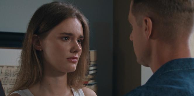 M jak miłość odc. 1697. Franka (Dominika Kachlik), Paweł (Rafał Mroczek)