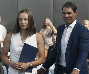 Iga Świątek i Rafael Nadal razem na scenie! Polka zachwyciła przemową! 