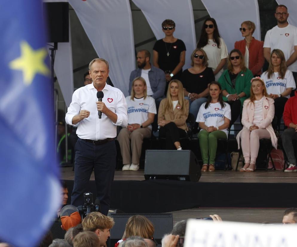 Wiec Donalda Tuska w Warszawie