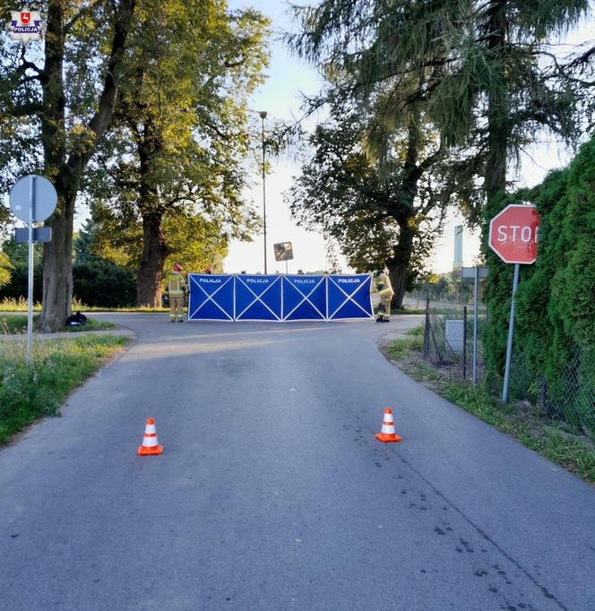 Śmiertelny wypadek w powiecie lubelskim. Samochód osobowy zderzył się z motocyklistą