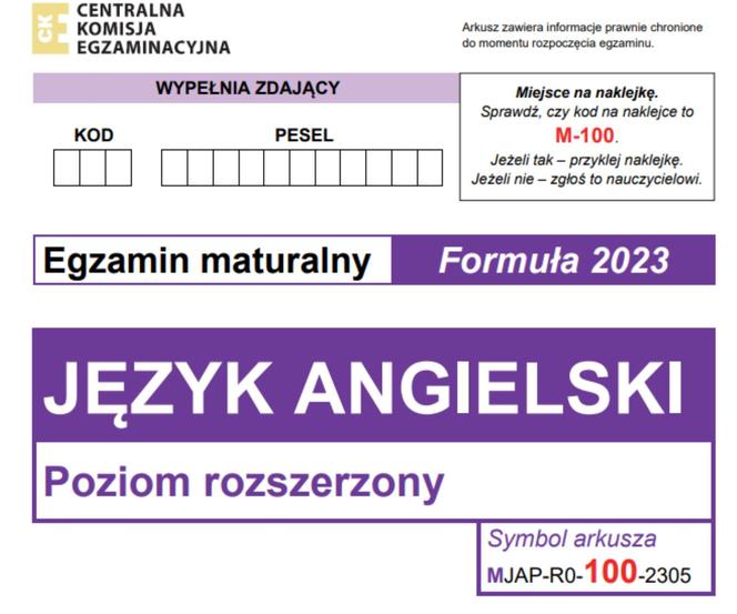 Matura 2024 angielski rozszerzony - ARKUSZE CKE