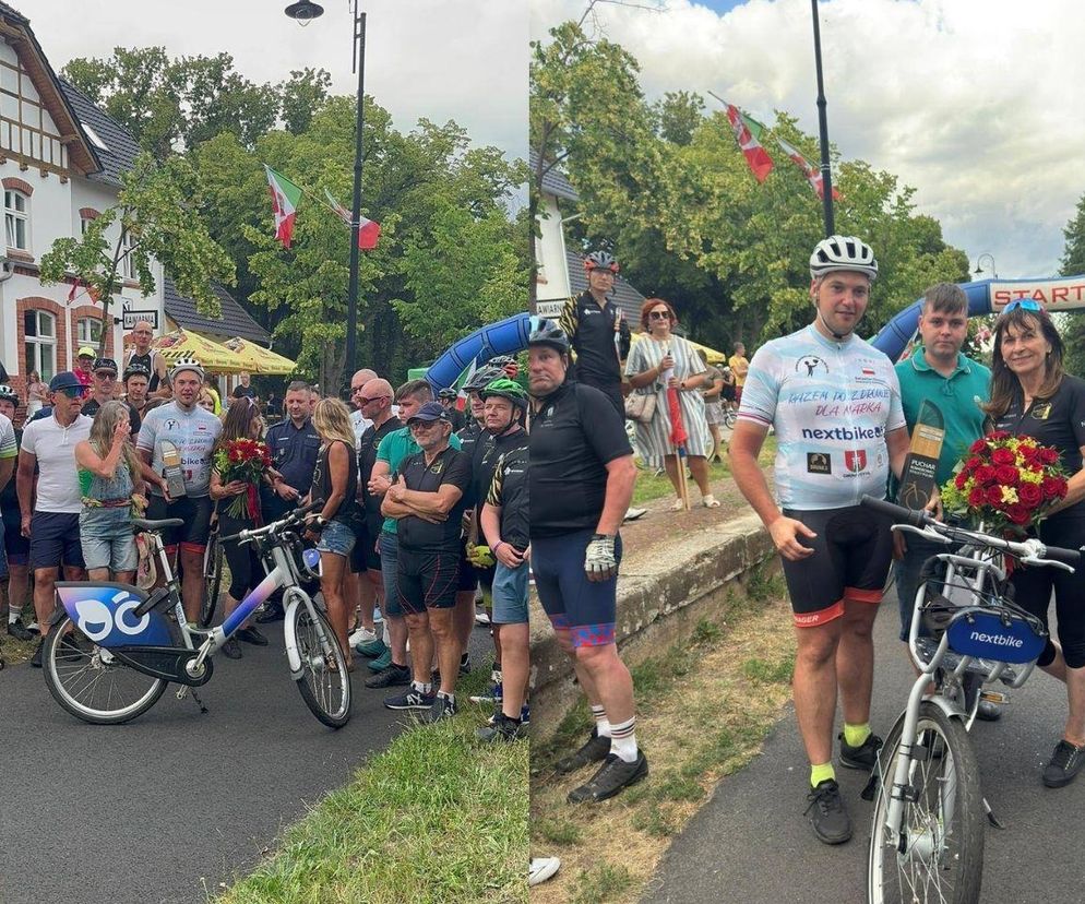 Zrobił to!  Policjant Sebastian Nowacki przejechał na rowerze miejskim ponad 1057 km bez snu!