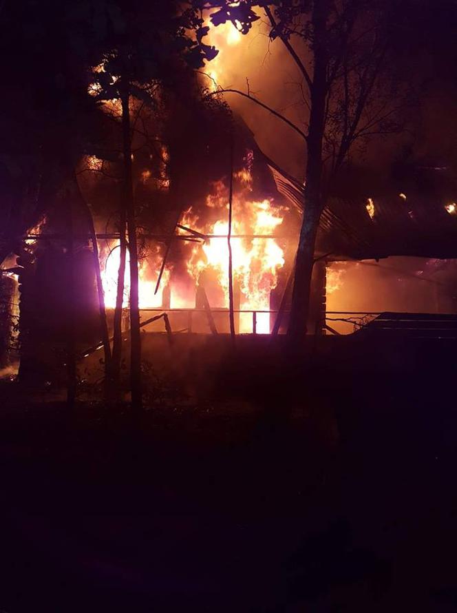 pożar domu w Warszawie