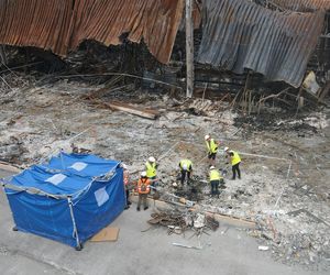 Pożar CH Marywilska 44. Śledczy zakończyli oględziny