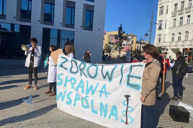 Protest medyków w Łodzi 