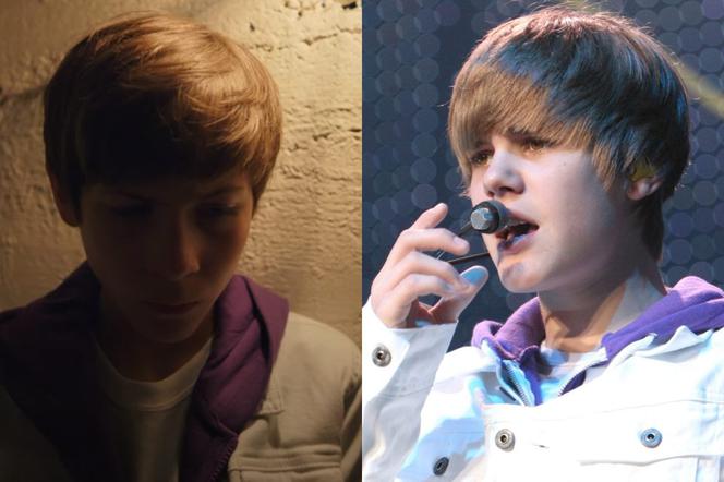 Jacob Tremblay jako młody Justin Bieber w teledysku Lonely