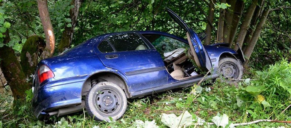 PIjany, wiózł 100-kilogramowe ciele w aucie, wpadł do rowu