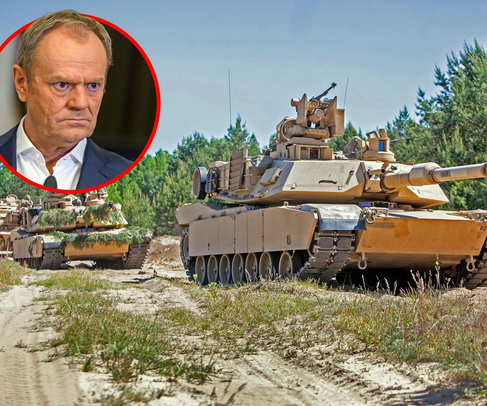 Donald Tusk, czołg Abrams