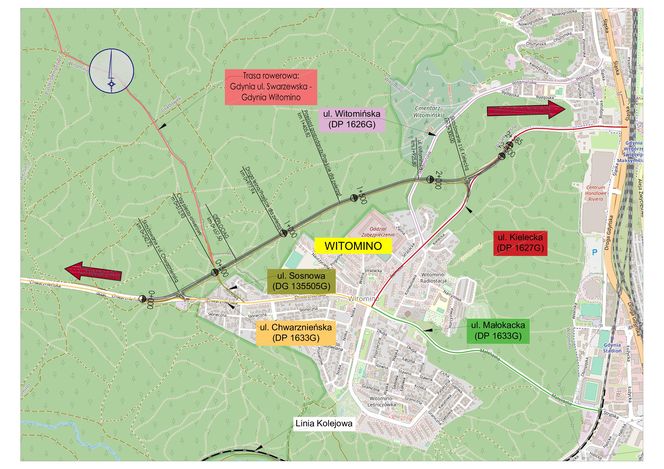 Mapa Obwodnica Witomina