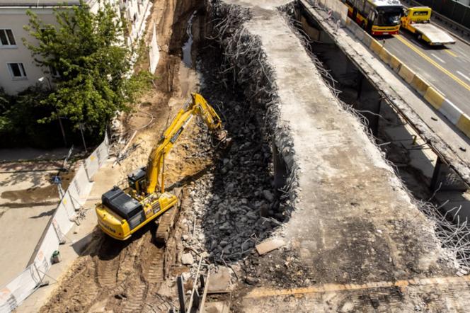 Trwa modernizacja wiaduktów Trasy Łazienkowskiej