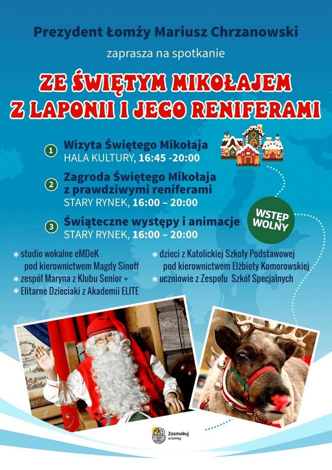 Święty Mikołaj przyjedzie do Łomży z Laponii! Znamy szczegóły tej wizyty
