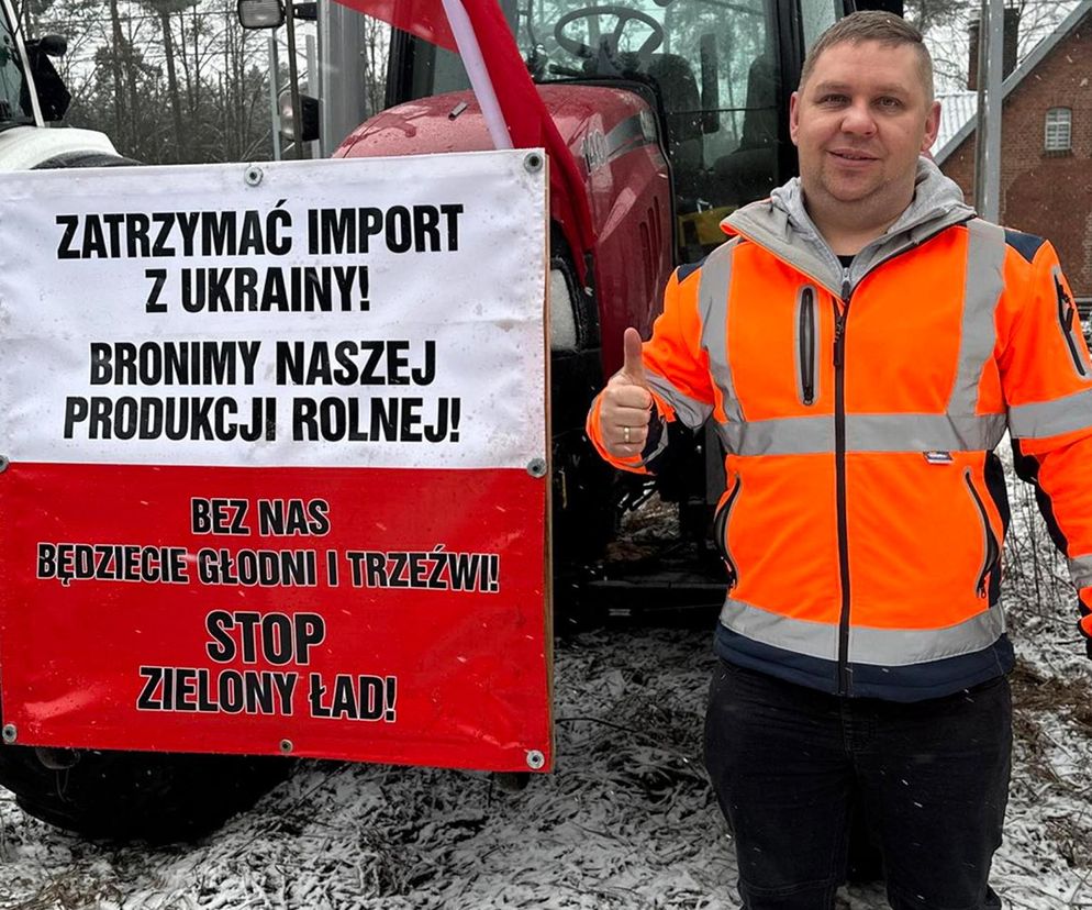 Protest rolników w woj. warmińsko-mazurskim (9.02.2024)