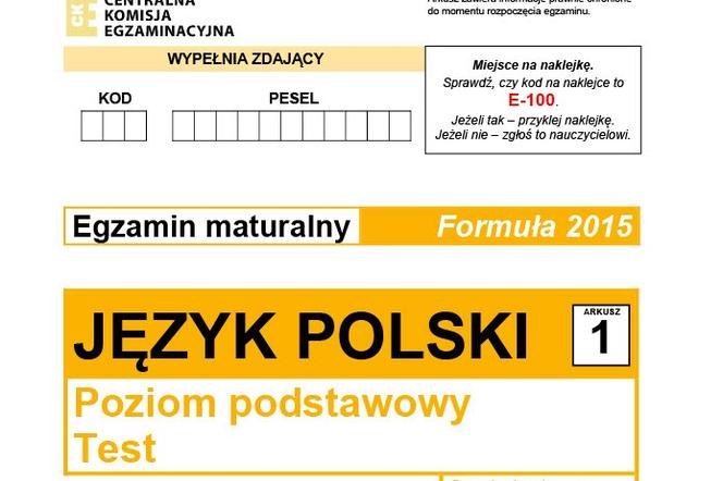 Arkusz matura 2023 z polskiego