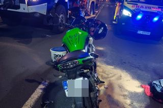 Wypadek motocyklisty