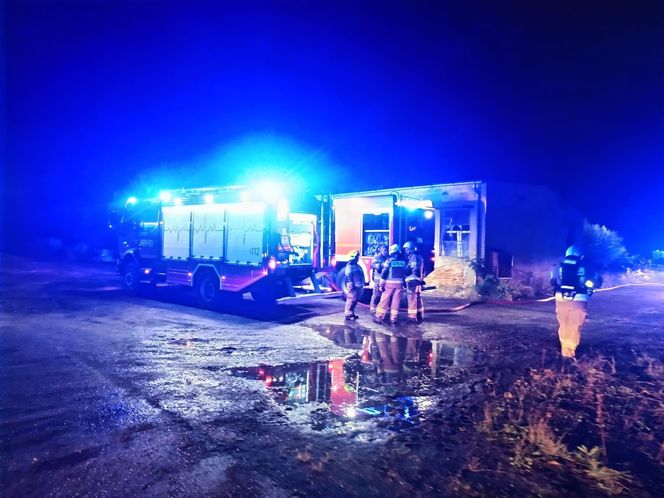 Kalej. Pożar hali produkcyjnej choinek sztucznych