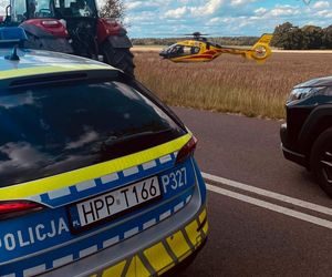 Wojska. Kierowca mercedesa wymusił pierwszeństwo na motocykliście. Nie żyje 49-latek